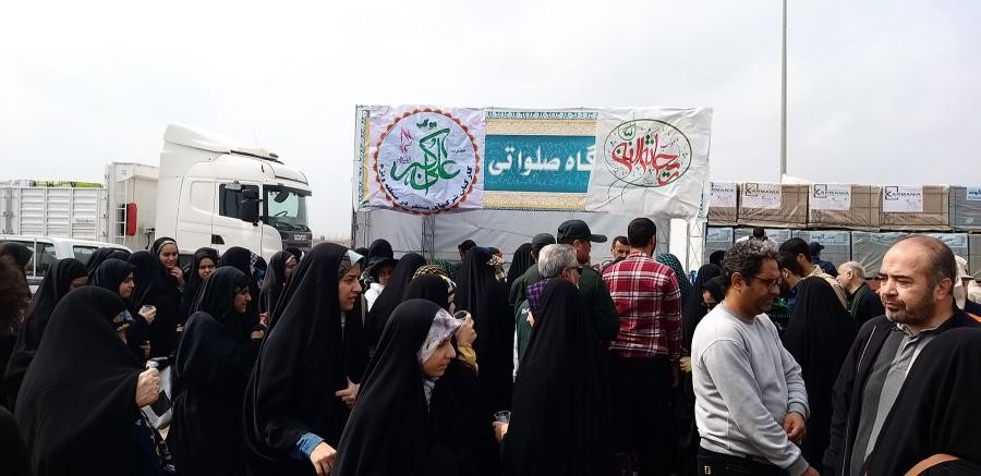 ایستگاه صلواتی موکب حضرت علی اکبر ع در مرز شلمچه