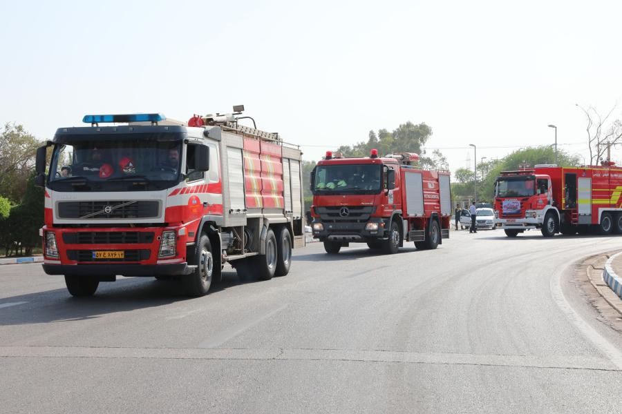 آیین گرامیداشت روز ملی ایمنی و آتش نشانی در منطقه ویژه اقتصادی پتروشیمی