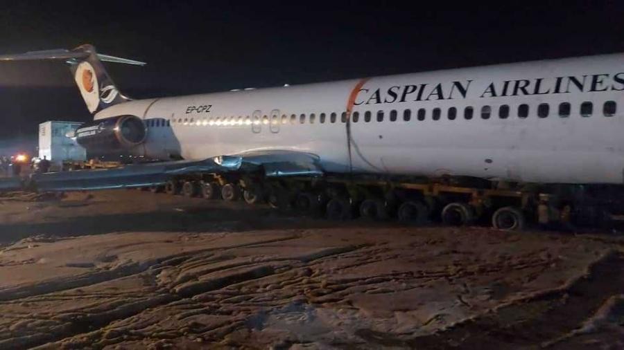 عملیات جابجایی هواپیمایی کاسپین در شهرستان ماهشهر